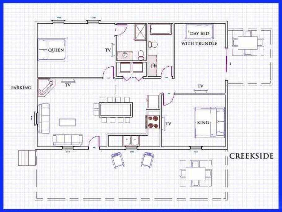 Creekside 3 Bedroom 2 Bath Cabin On Private Creek 班纳埃尔克 外观 照片